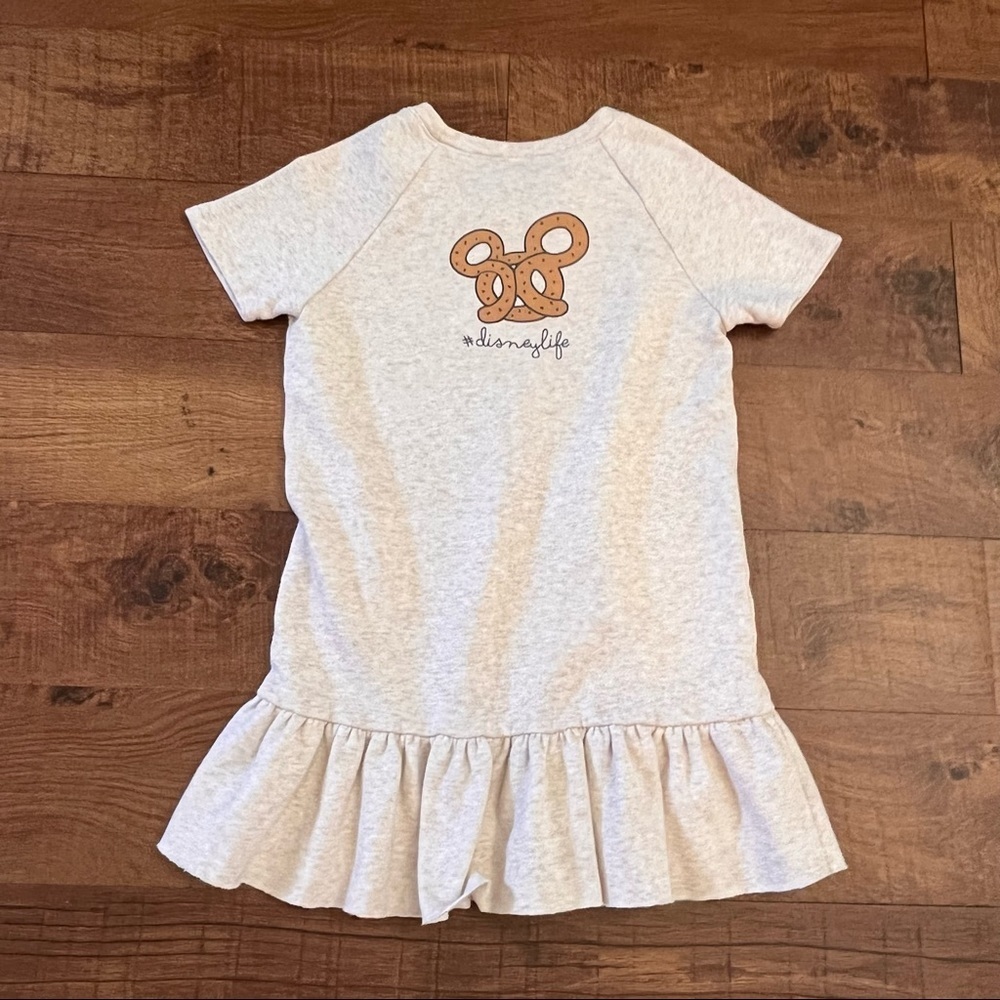 Disney parks snack dress girls Sz large #disneylife ruffle oatmeal color - Picture 5 of 6